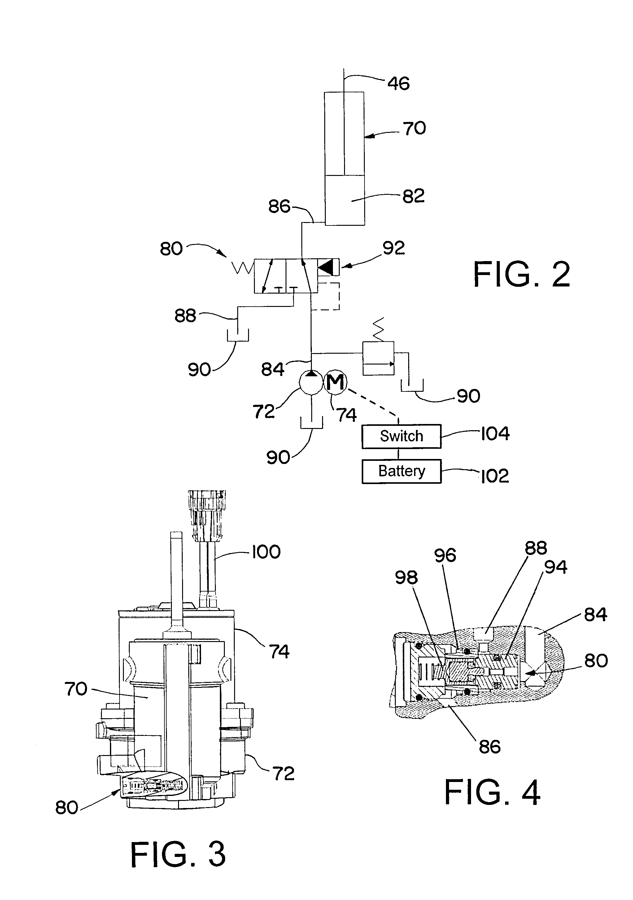 Electro-hydraulic lift mechanism for lawn mower deck