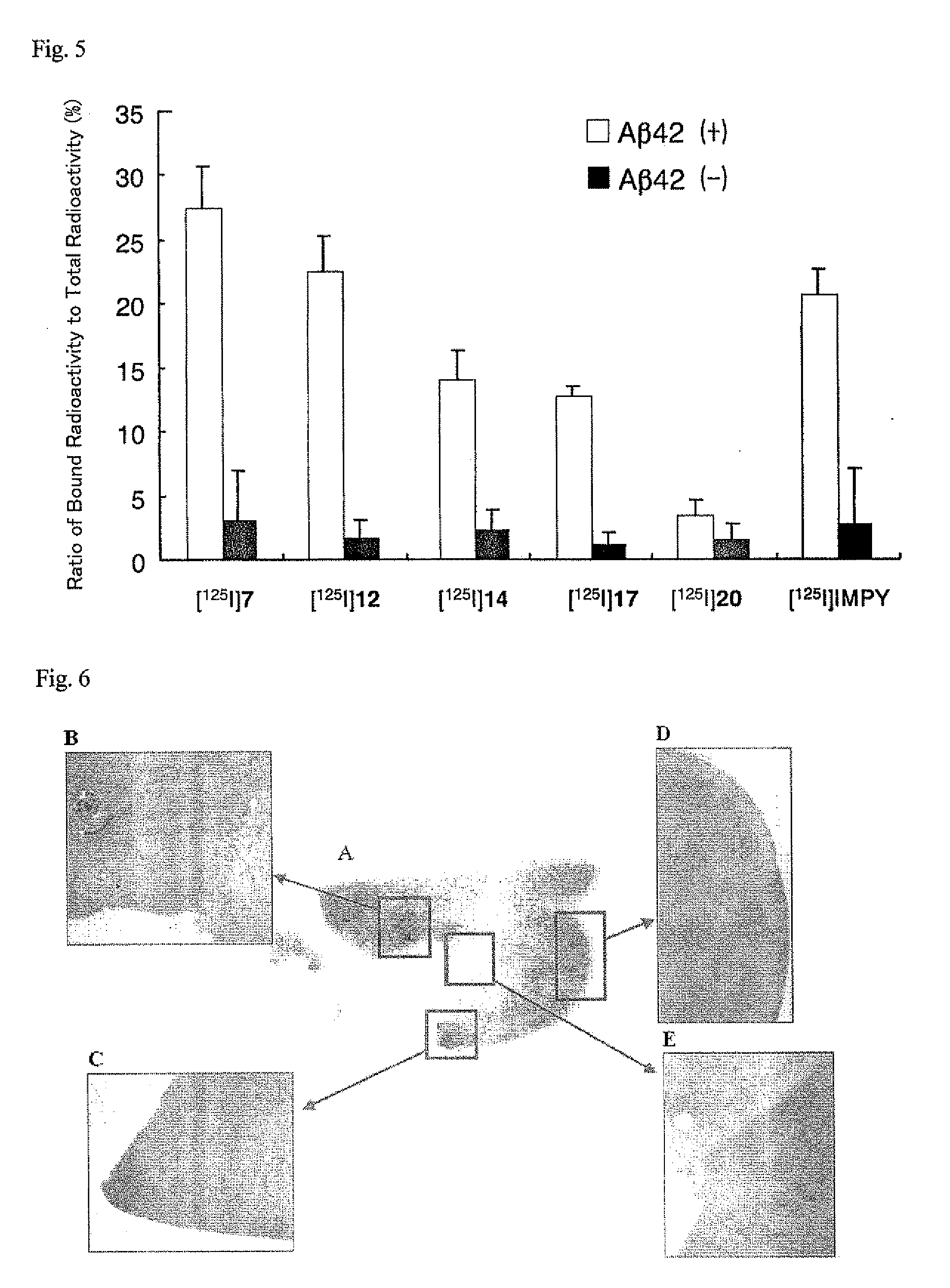 Aurone derivative-containing composition for diagnosis