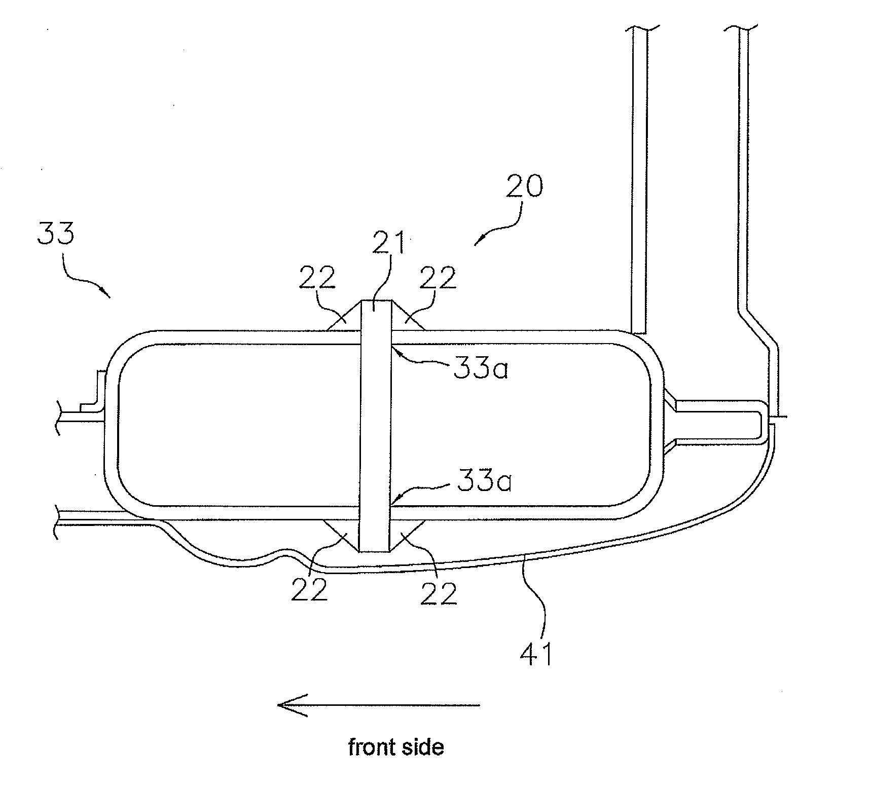 Reinforcement structure for pipe and cab structure for construction machine having the same