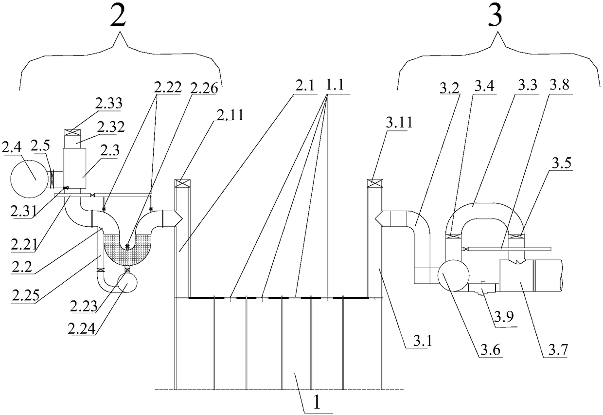 Coke oven carbonization chamber fume and dust treatment system based on gas separate recycling