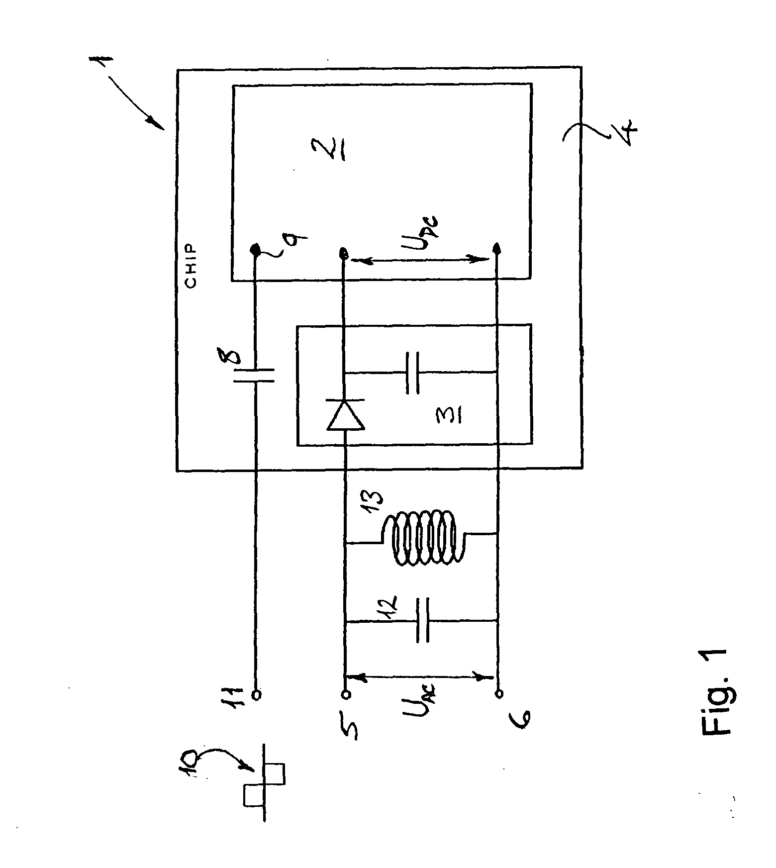 Retinal implant with rectified ac powered photodiode