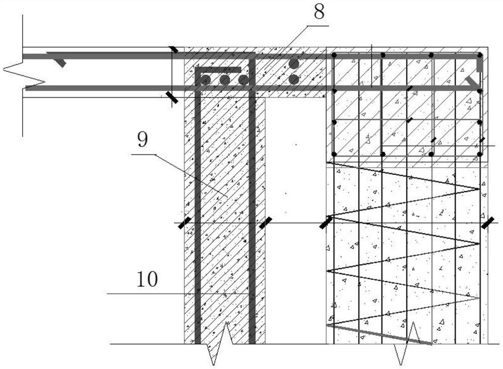 Method for replacing anti-floating measure by permanent and temporary combination of supporting system and main body structure