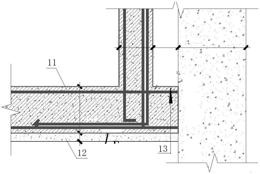 Method for replacing anti-floating measure by permanent and temporary combination of supporting system and main body structure