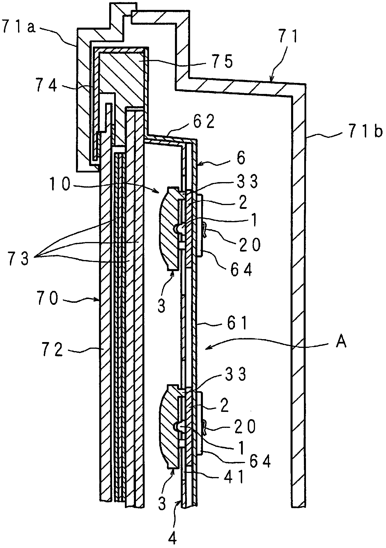 Light source device, image display device and television receiver device