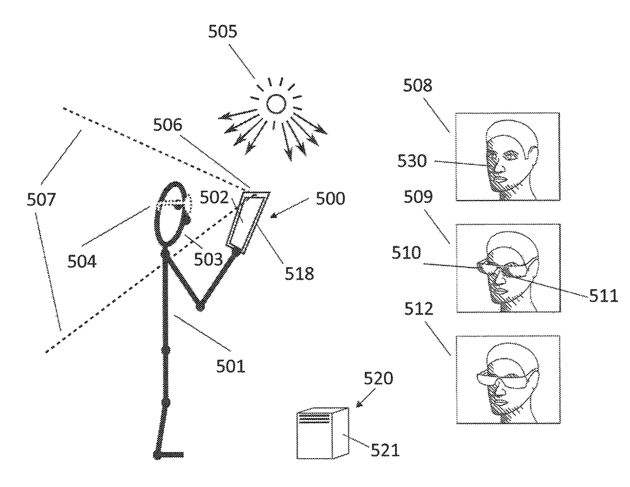 Method and system for representing a virtual object in a view of a real environment