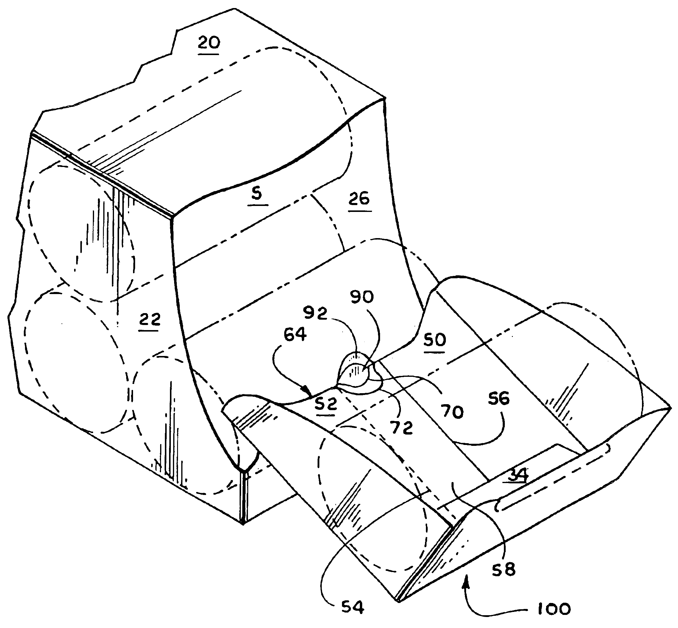 Severable carton wall