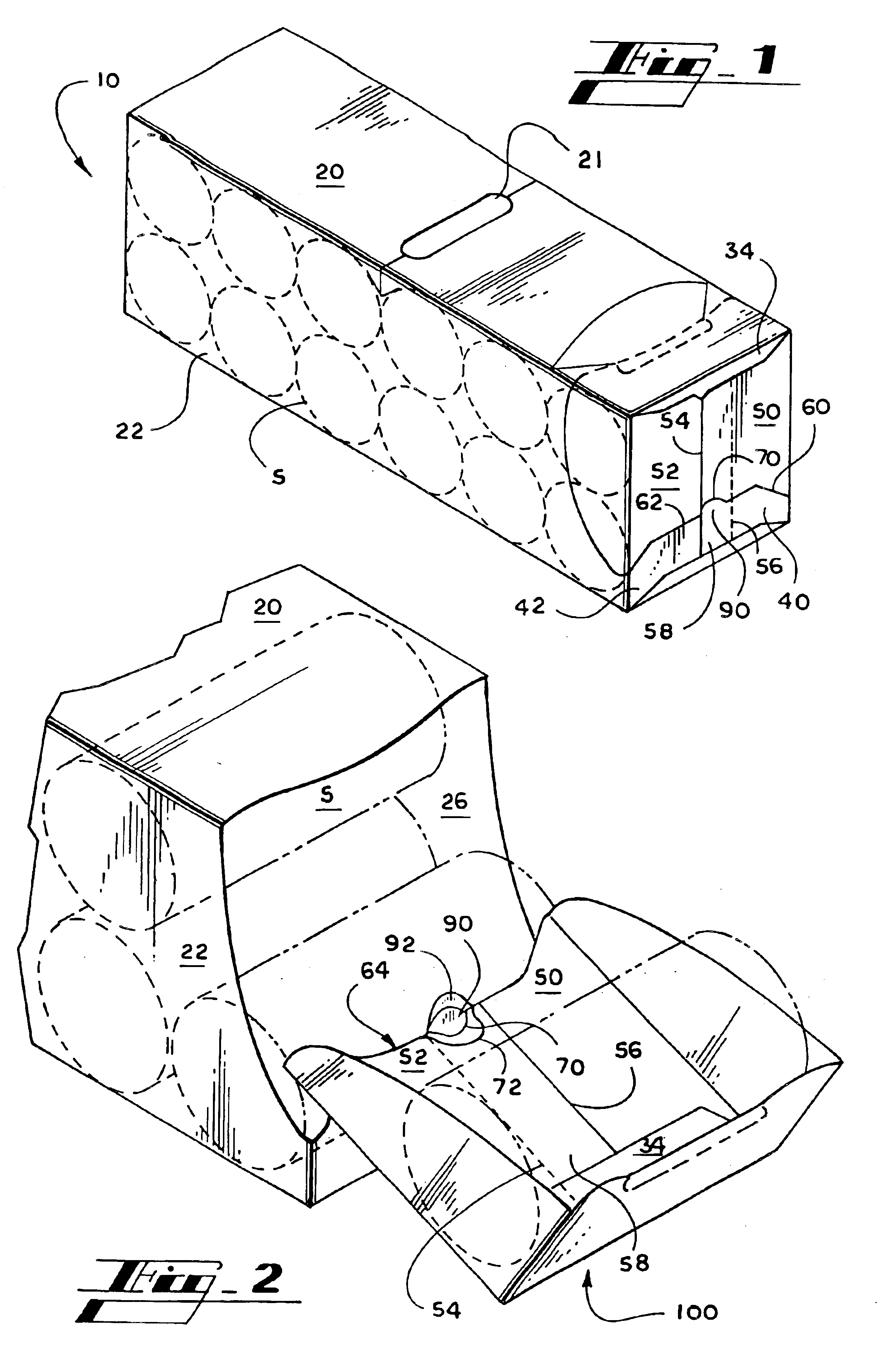 Severable carton wall