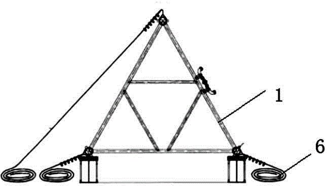 300-foot self-elevating drilling platform spud leg and shoe segmented carrying method