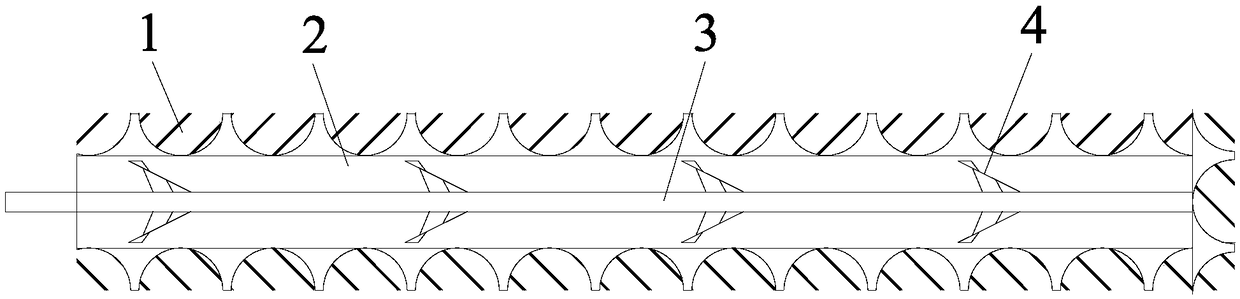 Reverse three-claw type centering support structure for hole mortar anchor rod