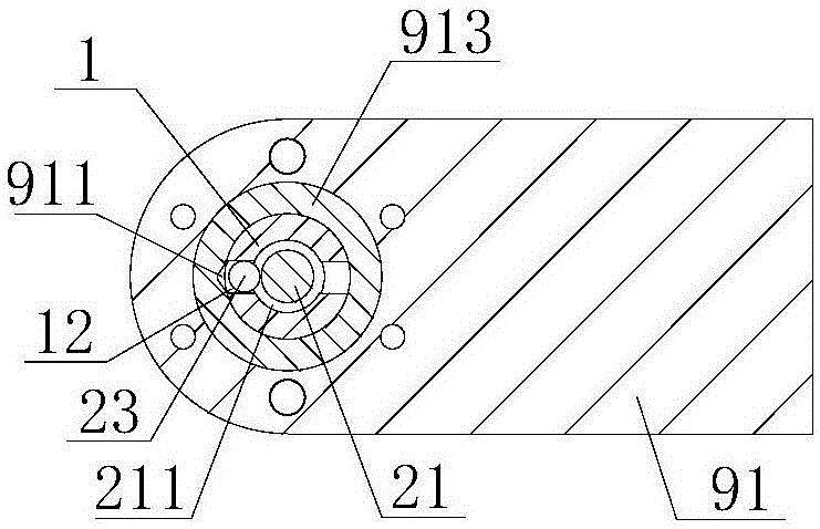 Multifunctional rotating shaft structure of ultrahigh-voltage direct-current transmission line insulator detecting robot