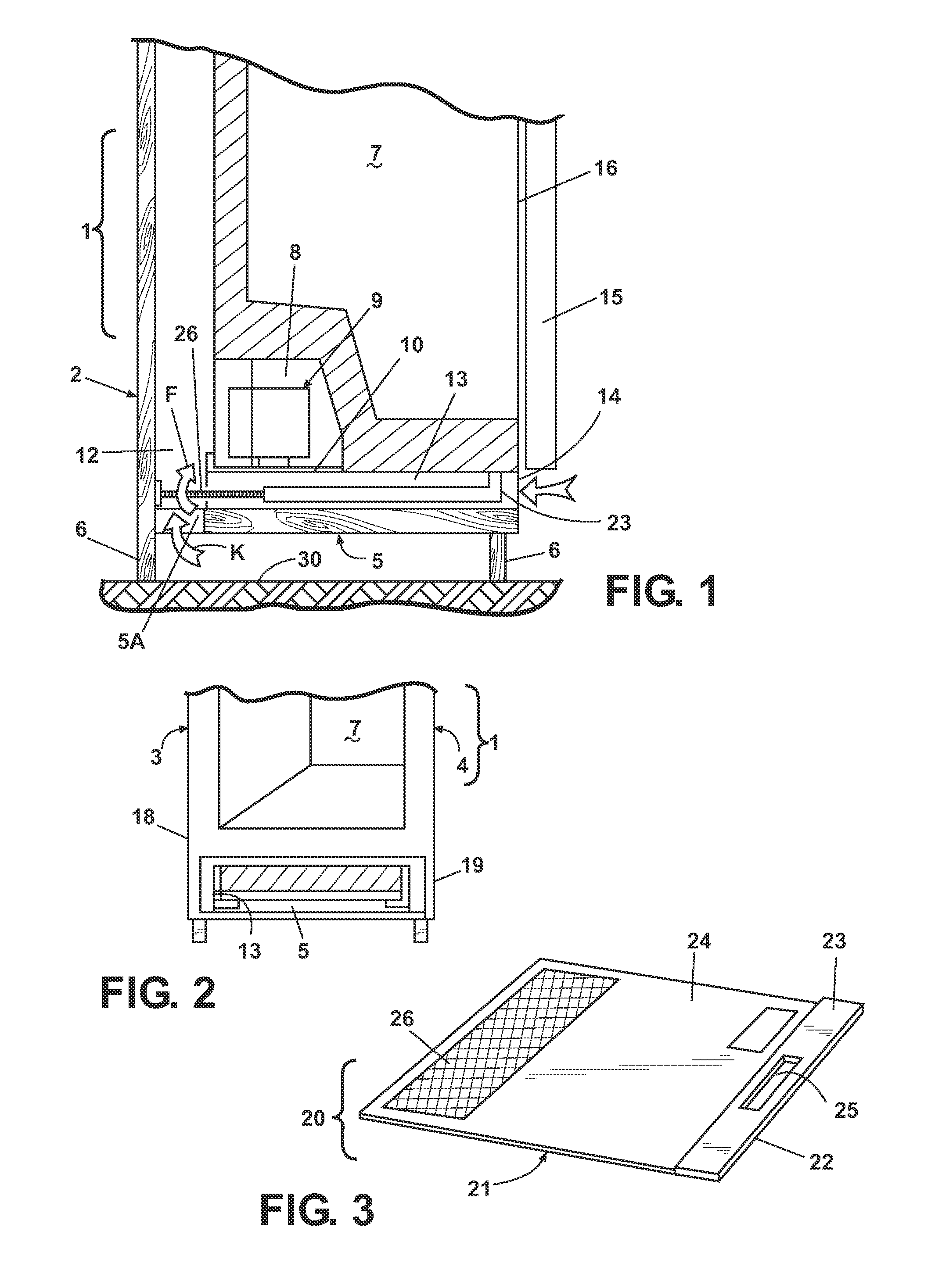 Upright refrigerator, particularly, of built-in Type with Anti-dust filter for the compressor compartment, and anti-dust filter for this latter