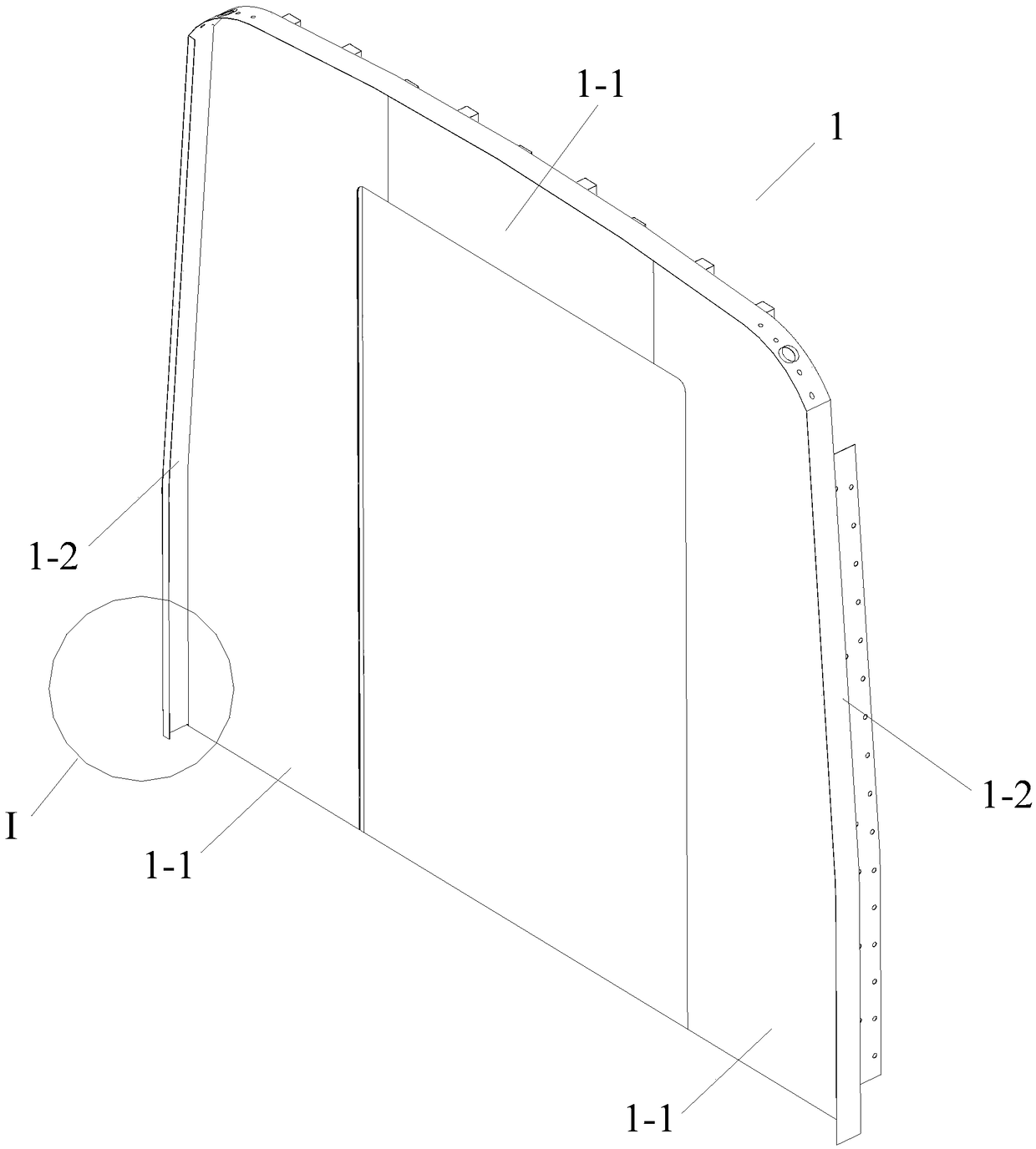 Loading device for static strength test of end wall of car body