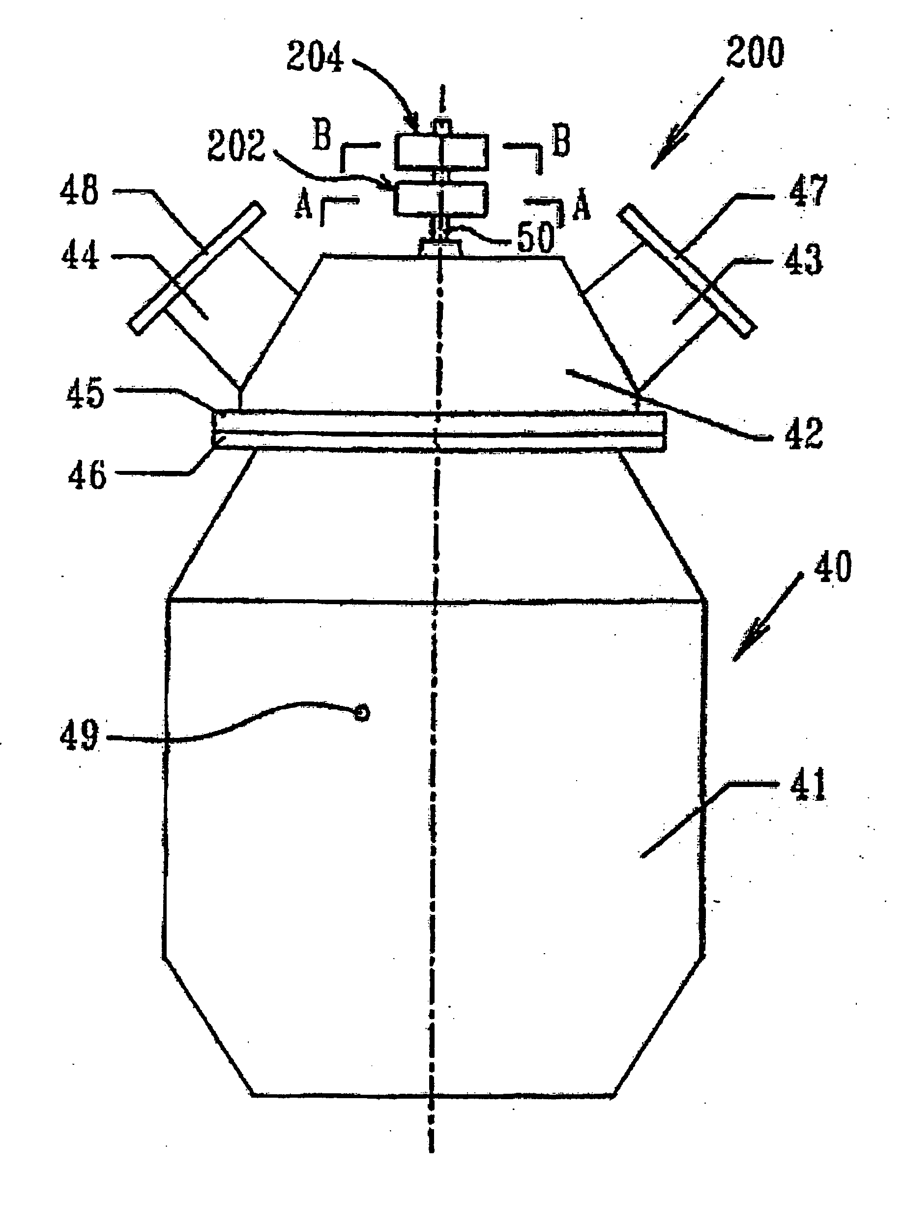 Reversing flow catalytic converter for internal combustion engines