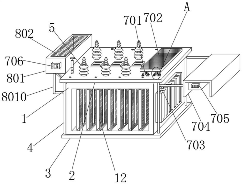 A solar water-cooled temperature-regulating transformer suitable for outdoors and an assembly method thereof