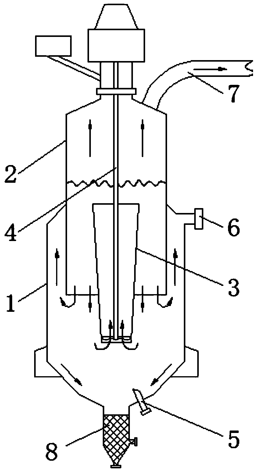 Air-lift DTB evaporative crystallizer