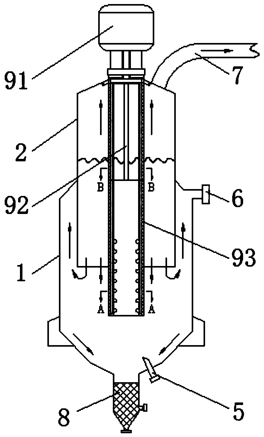 Air-lift DTB evaporative crystallizer