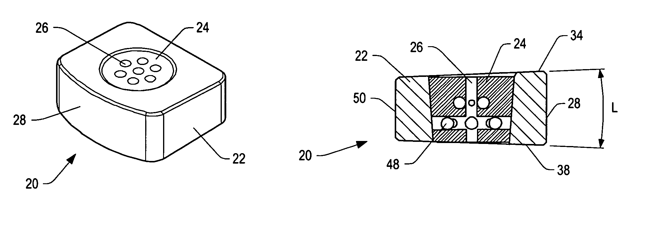 Spinal implants with body and insert