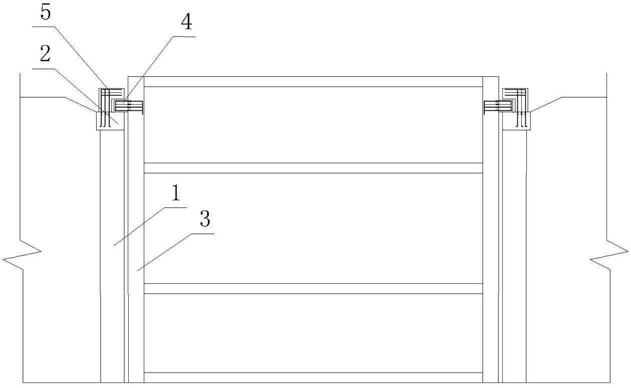 Connection structures between foundation pit support piles and outer walls of basement and construction method