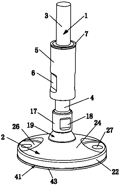 Novel sanitary level ground foot support