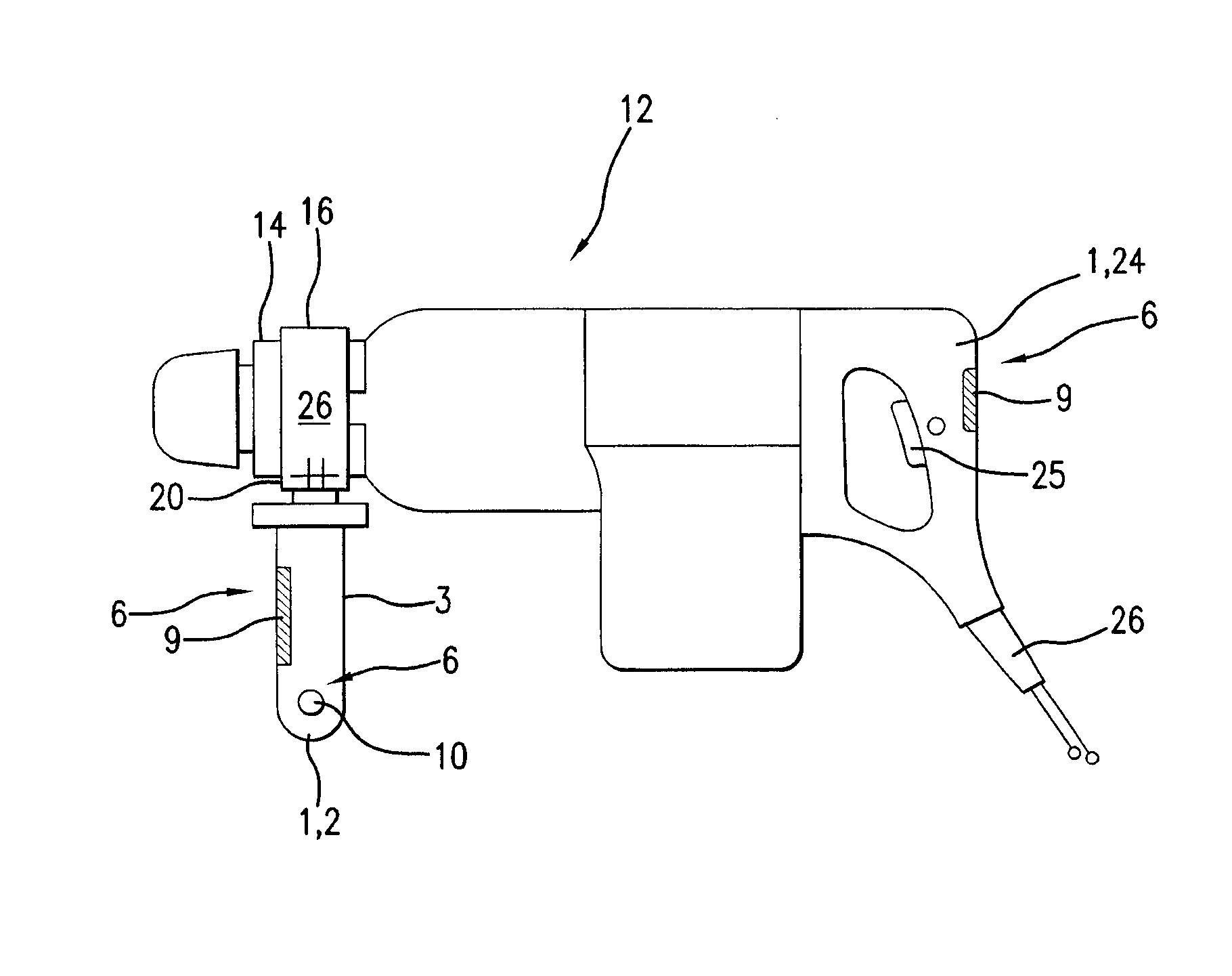 Handle with detecting unit