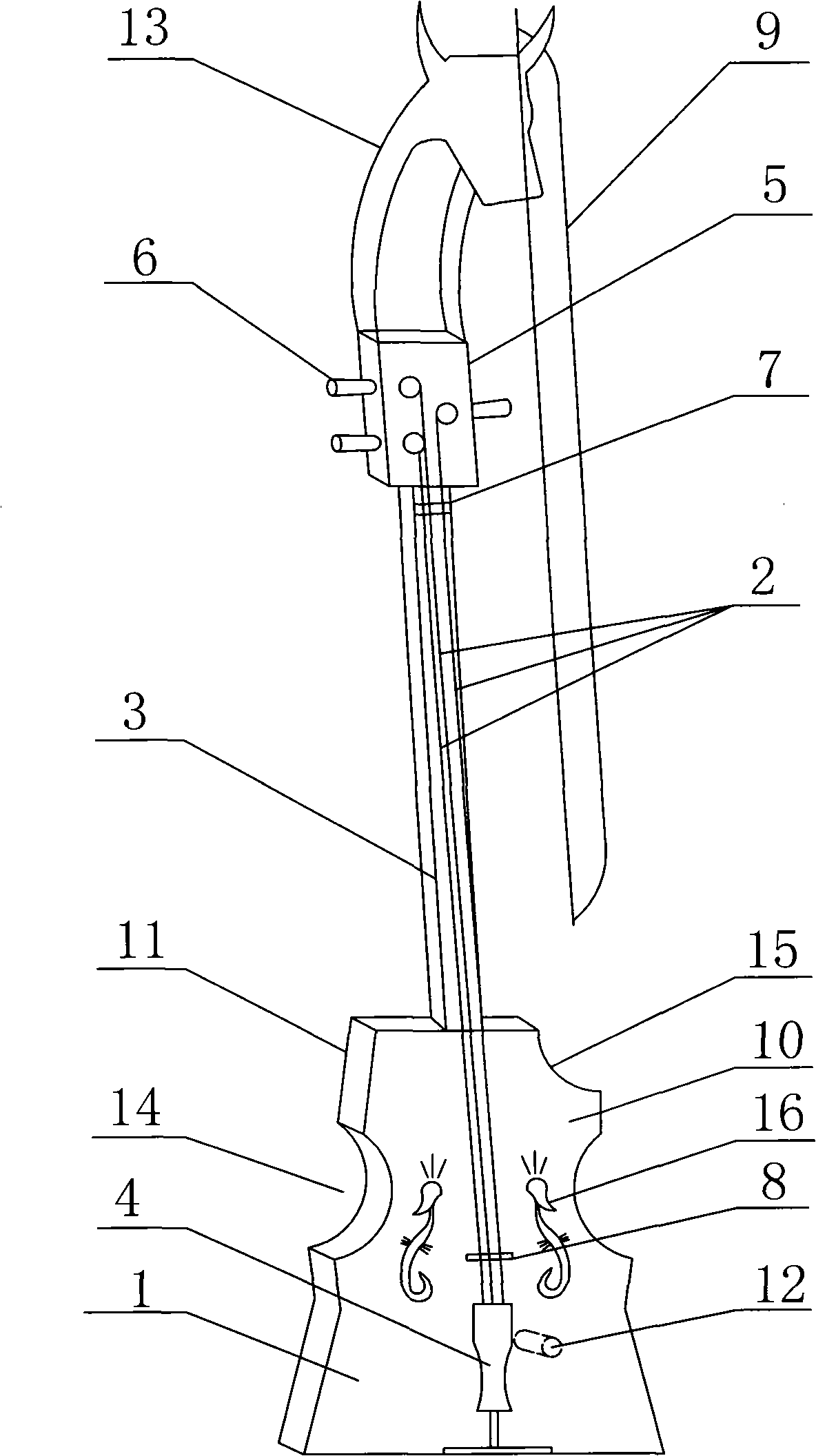 String instrument sounding like cattle