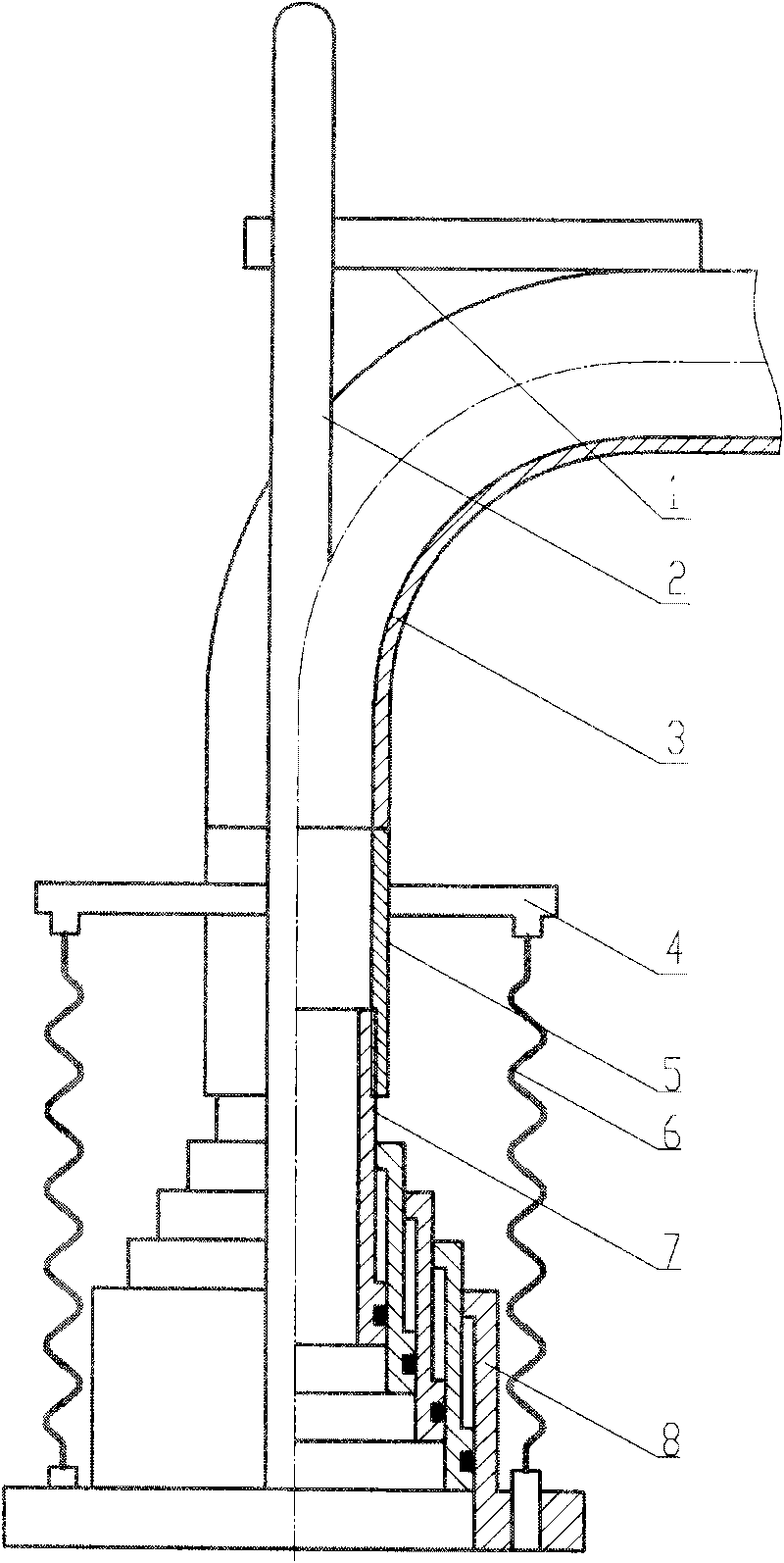 Anti-electrostatic crane tube telescopic oil drain device