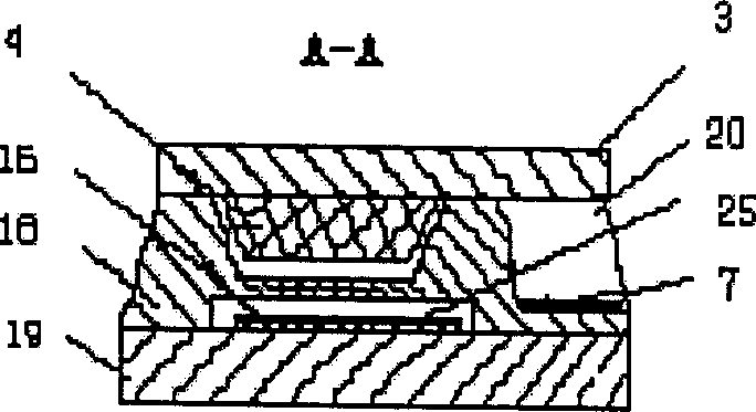 Multilayer structure bonded seal protective capacity pressure sensor and producing method