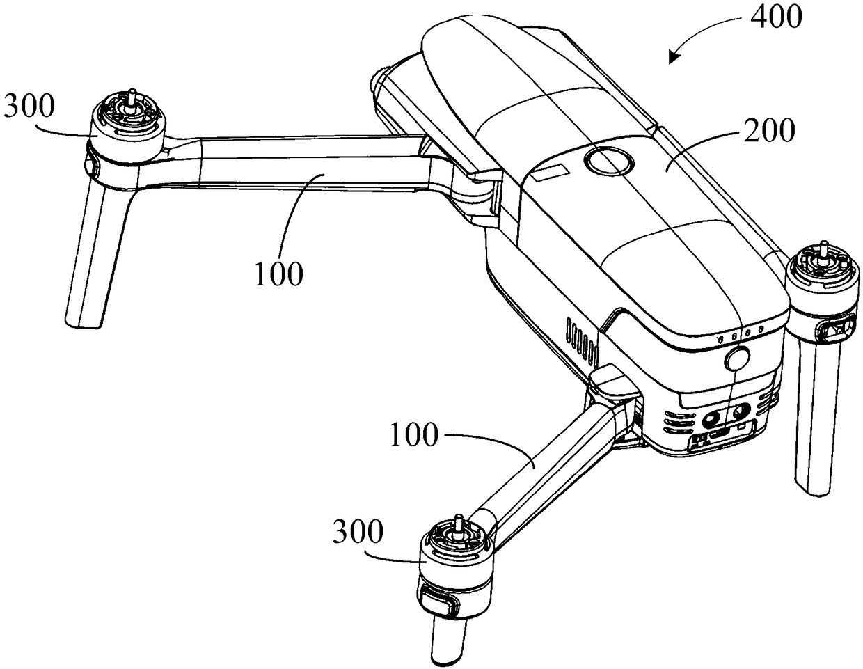 Unmanned aerial vehicle and machine arm assembly and rotating shaft mechanism thereof