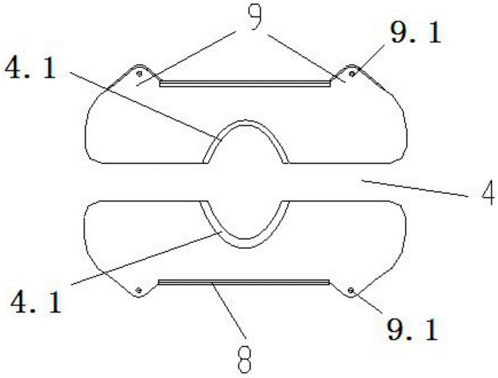 Modular floating device of variable inclination angle full water surface photovoltaic power station