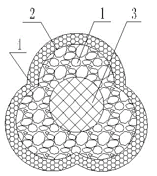 High-strength triangular plum-blossom-shaped cement soil mixing bearing pile and forming method thereof