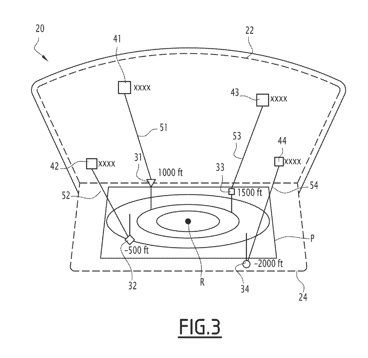 Method of visualization of the traffic around of a reference aircraft in a non-compliant display zone, associated computer product program and visualization system