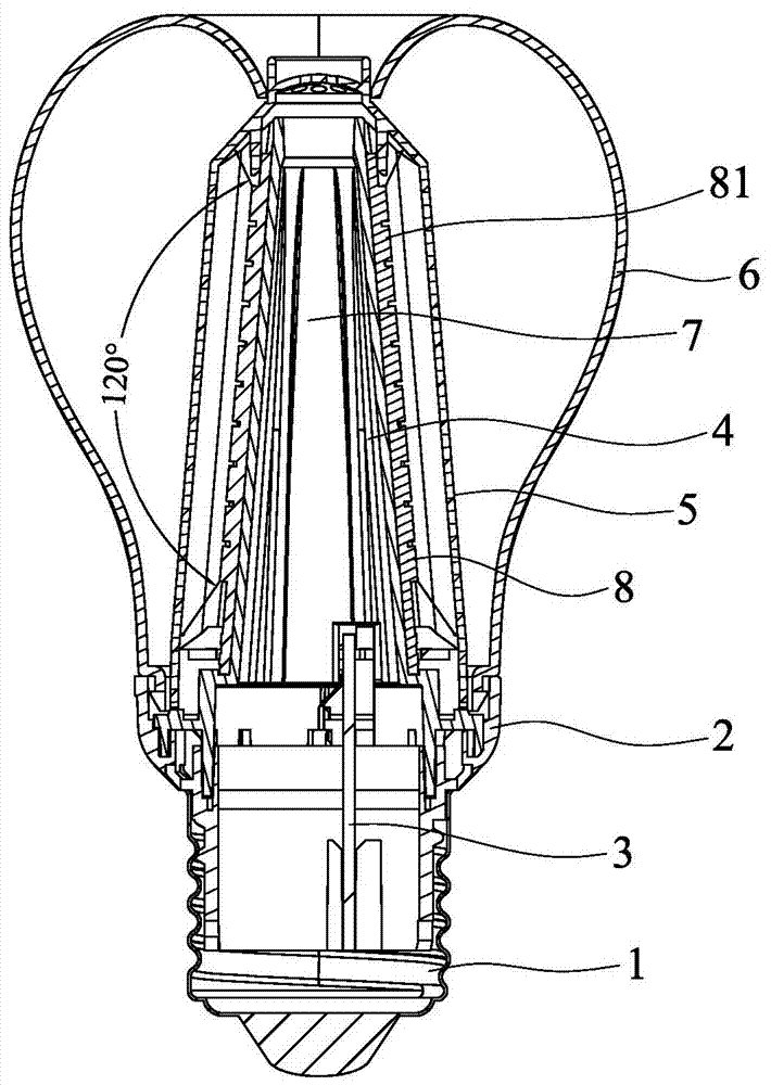 Double-bulb LED bulb lamp