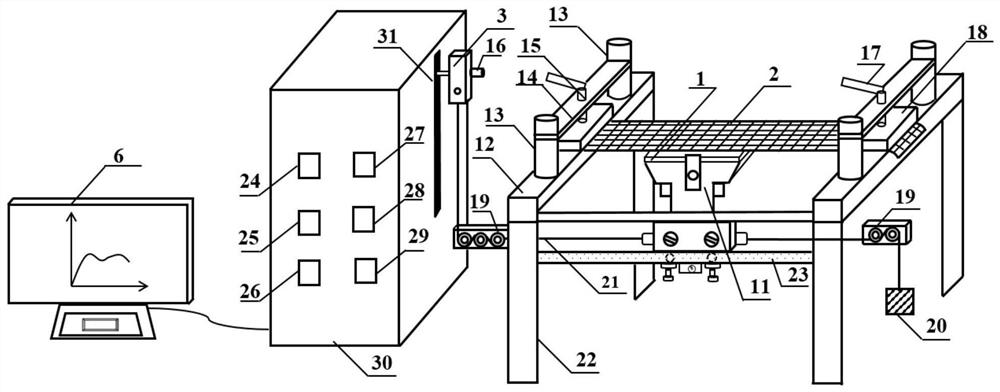 Textile fabric wet motion viscous deformation behavior characterization method and device