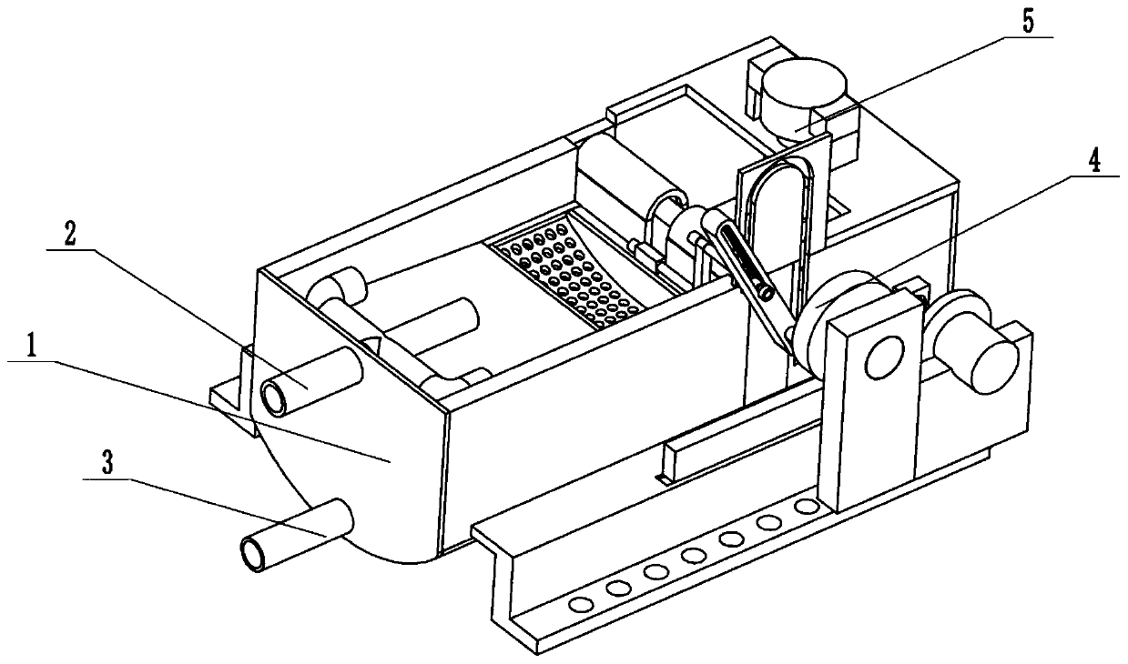 U-shaped algae recovery purification device for coupling algae removal