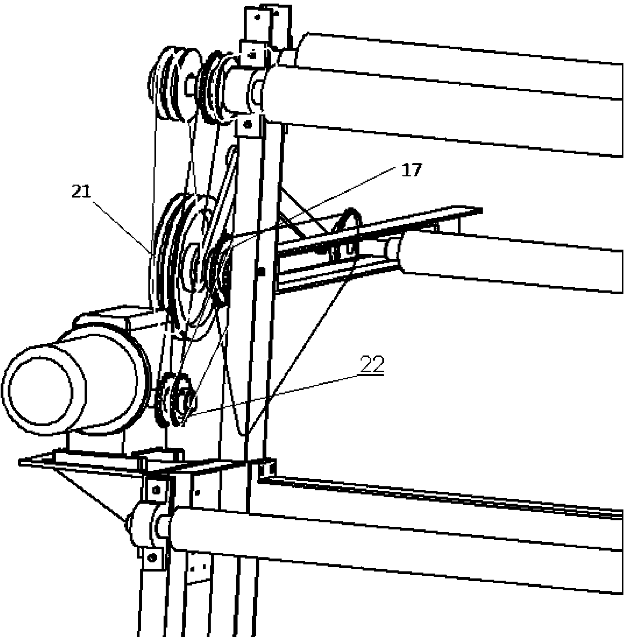 Non-batching type collecting device of warp knitting machine