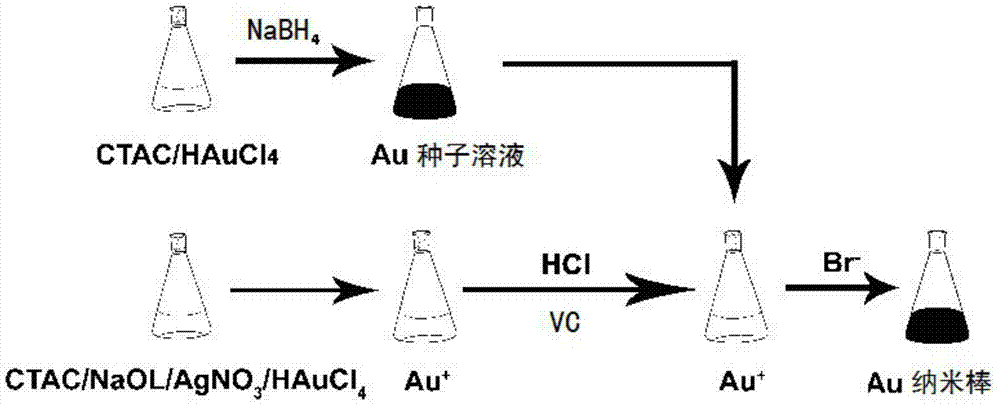 Method for rapidly preparing gold nanorod