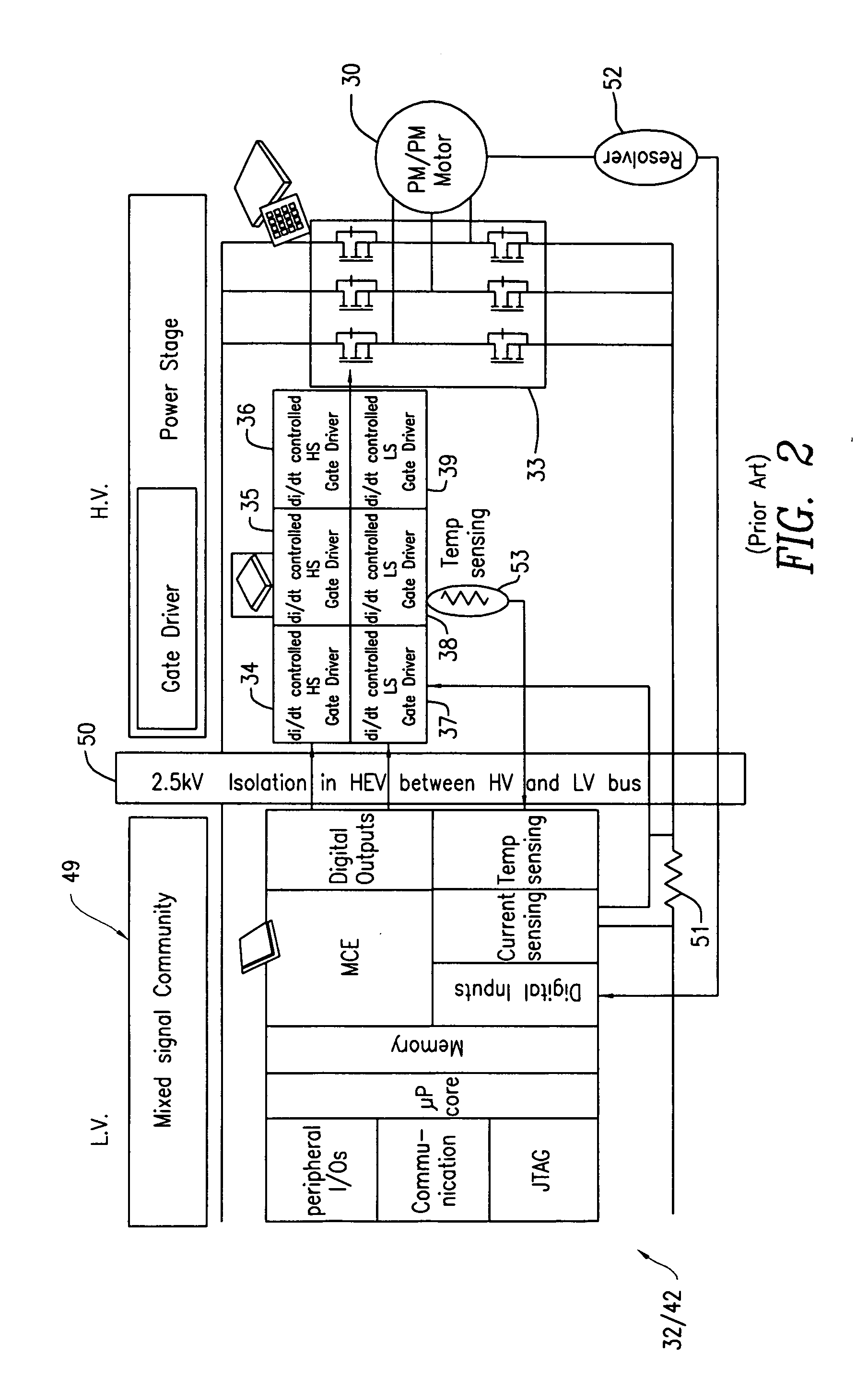 Gate-driver IC with HV-isolation, especially hybrid electric vehicle motor drive concept