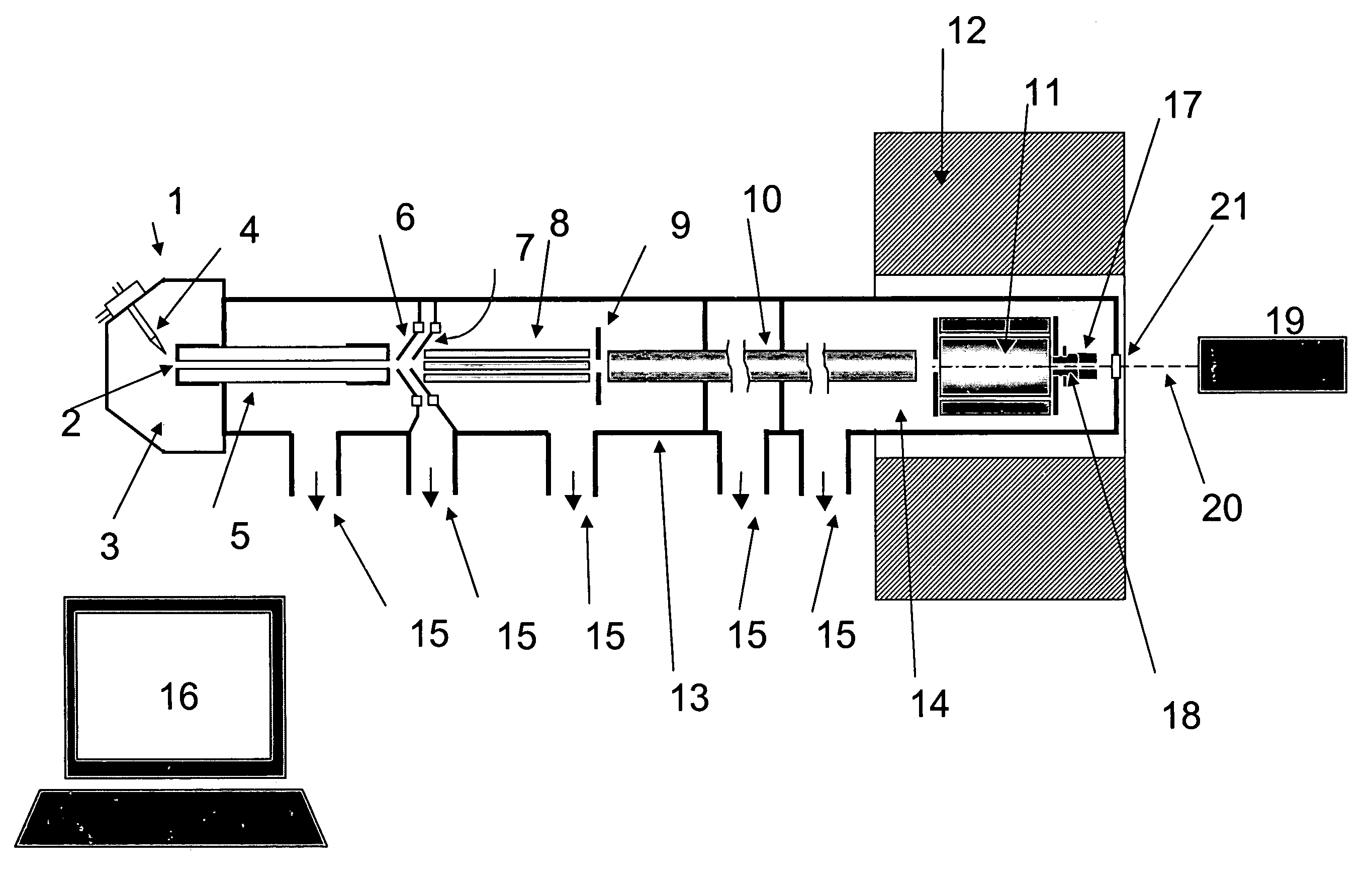 Tandem mass spectrometry method