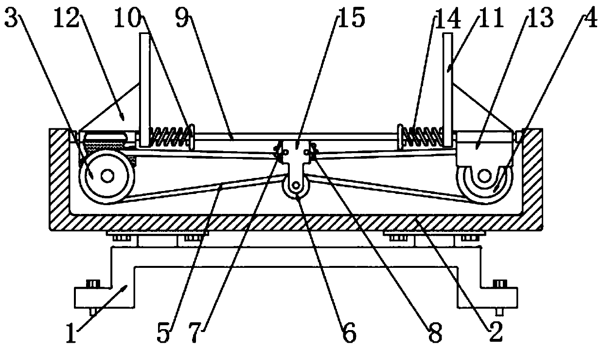 Fixing equipment for solid wood floor paint spraying machining