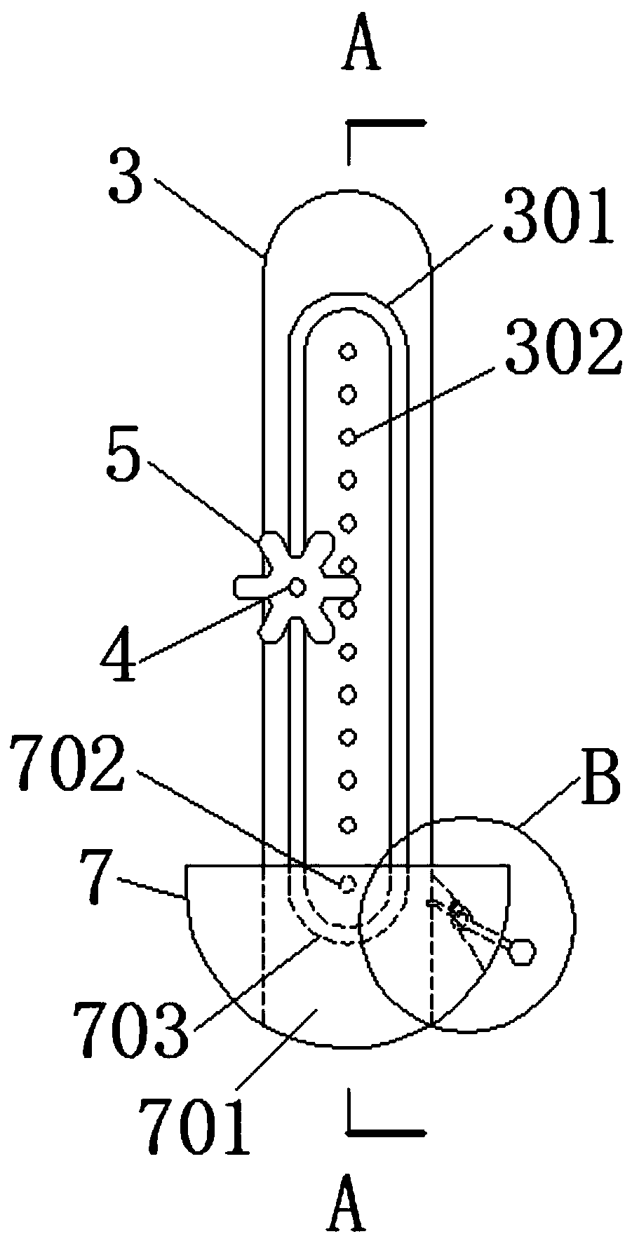 Adjustable auxiliary device for uniformly dyeing textile fabric