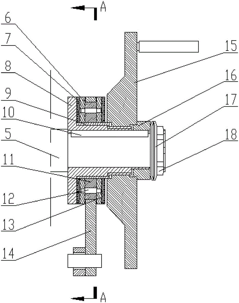 Crane hoisting mechanism with anti-falling type hand-operating device for nuclear power station