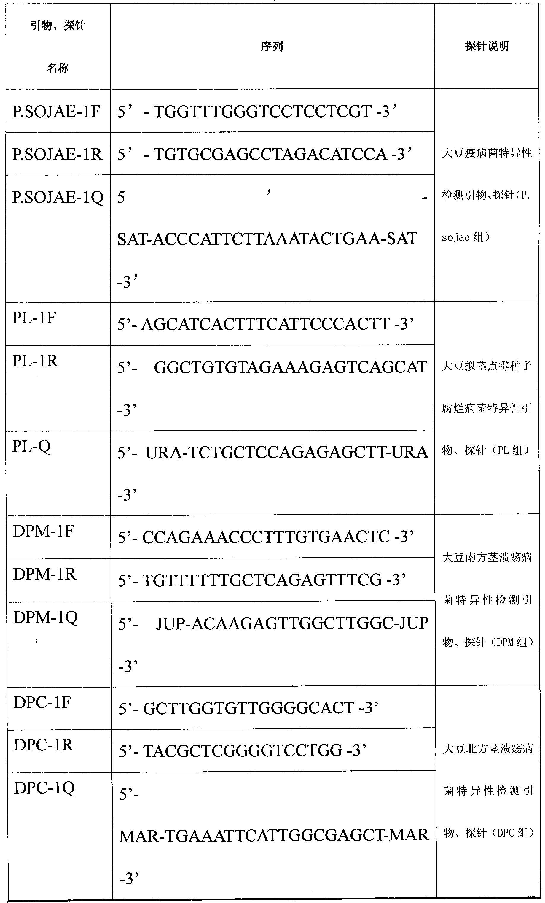 Multiple real-time fluorescence PCR (Polymerase Chain Reaction) detection method and kit of soybean quarantine virus diseases