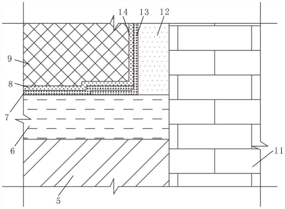 Water-rich stratum open cut underground structure composite waterproof structure and construction method