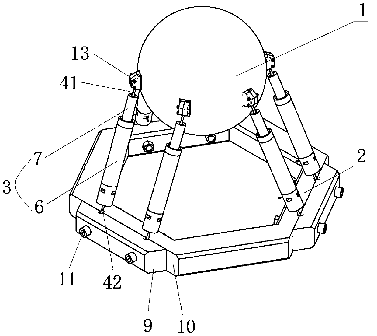 A parallel six-dimensional acceleration sensor