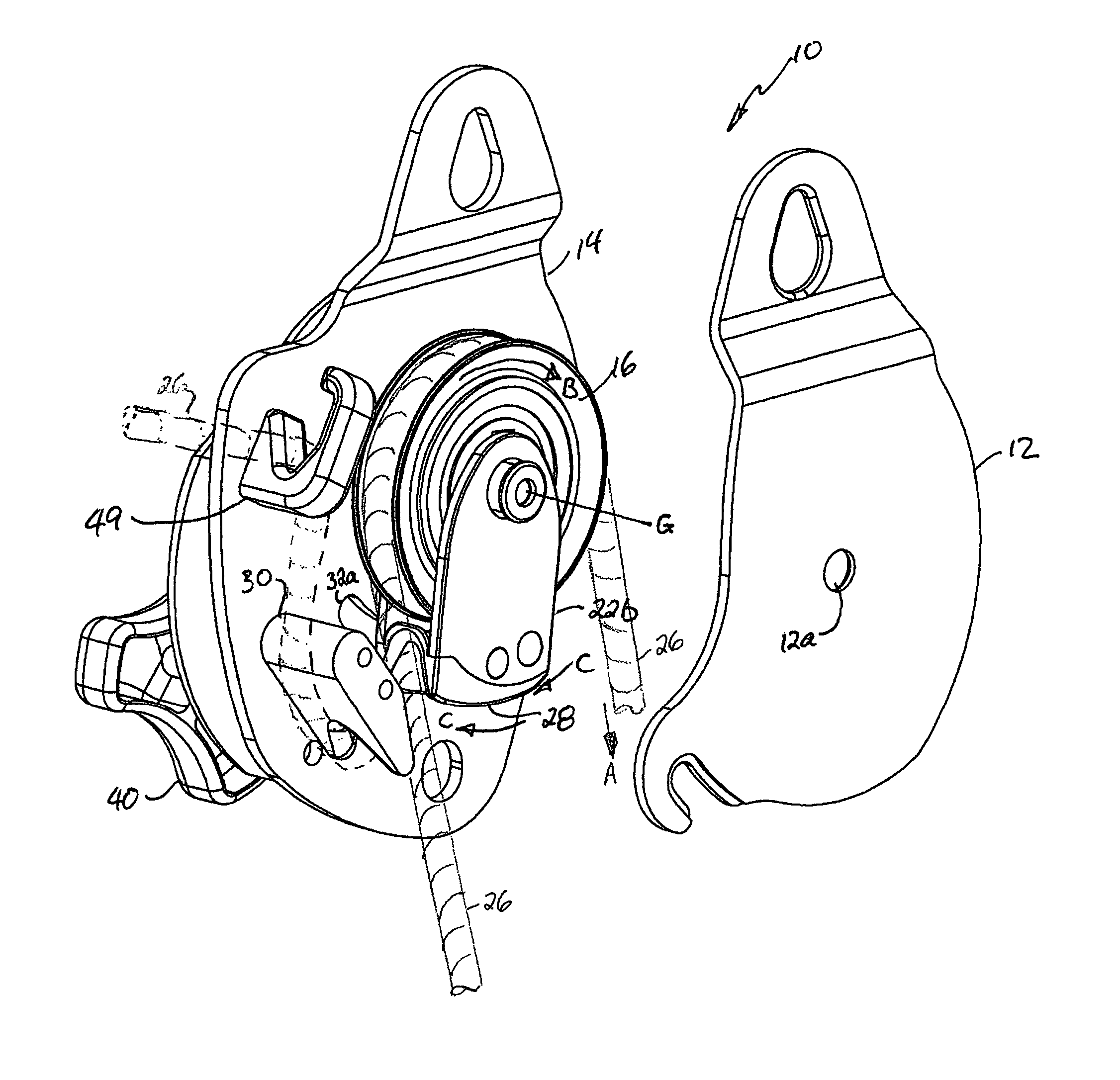 Combination descender, pulley and force limiting rope brake