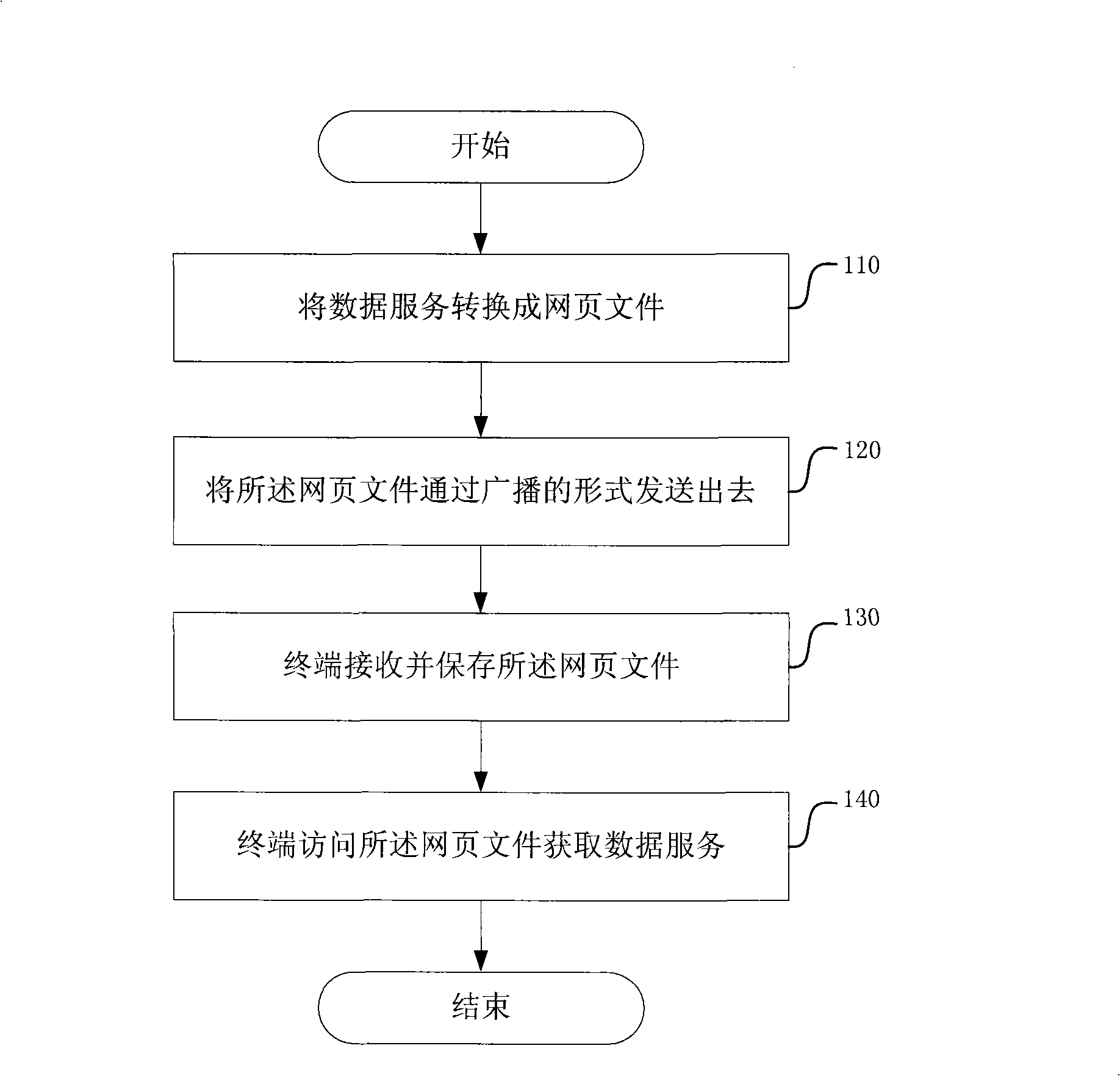 Method, system and transmitting and receiving apparatus for transmission data in broadcasting system