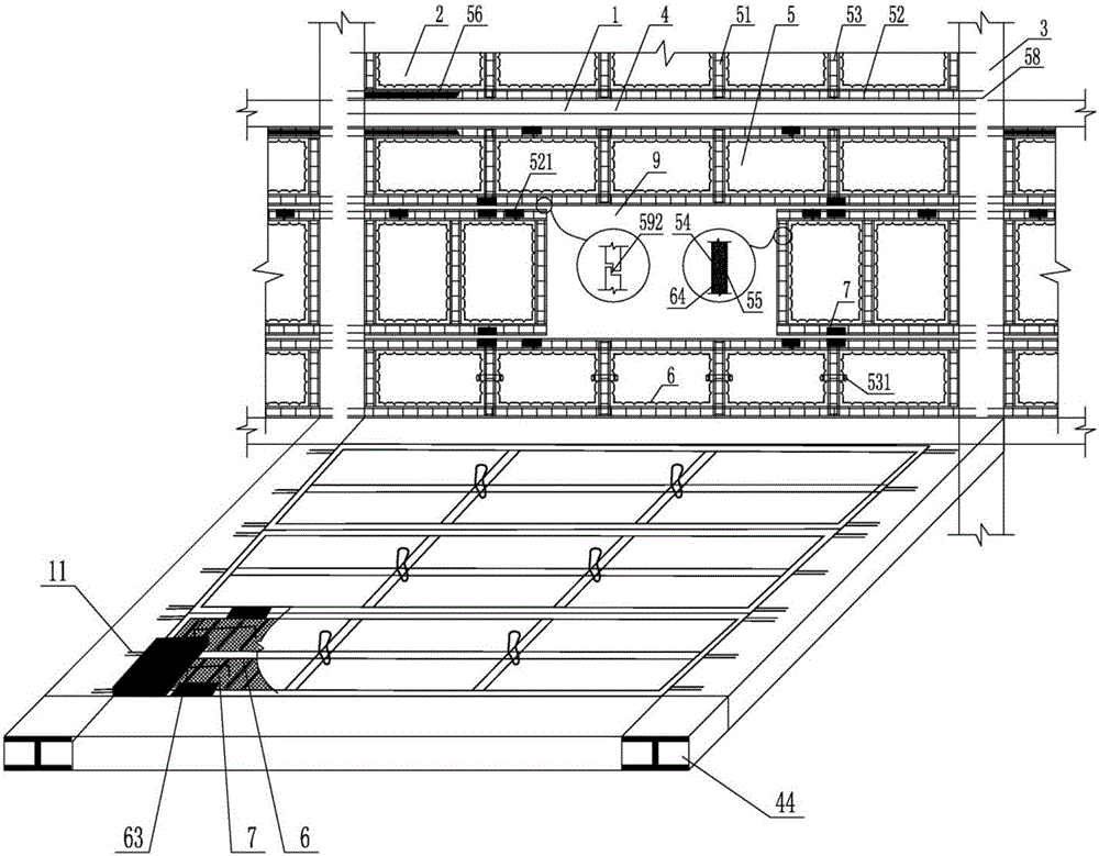 Manufacturing method for wallboard of steel-concrete combination structure