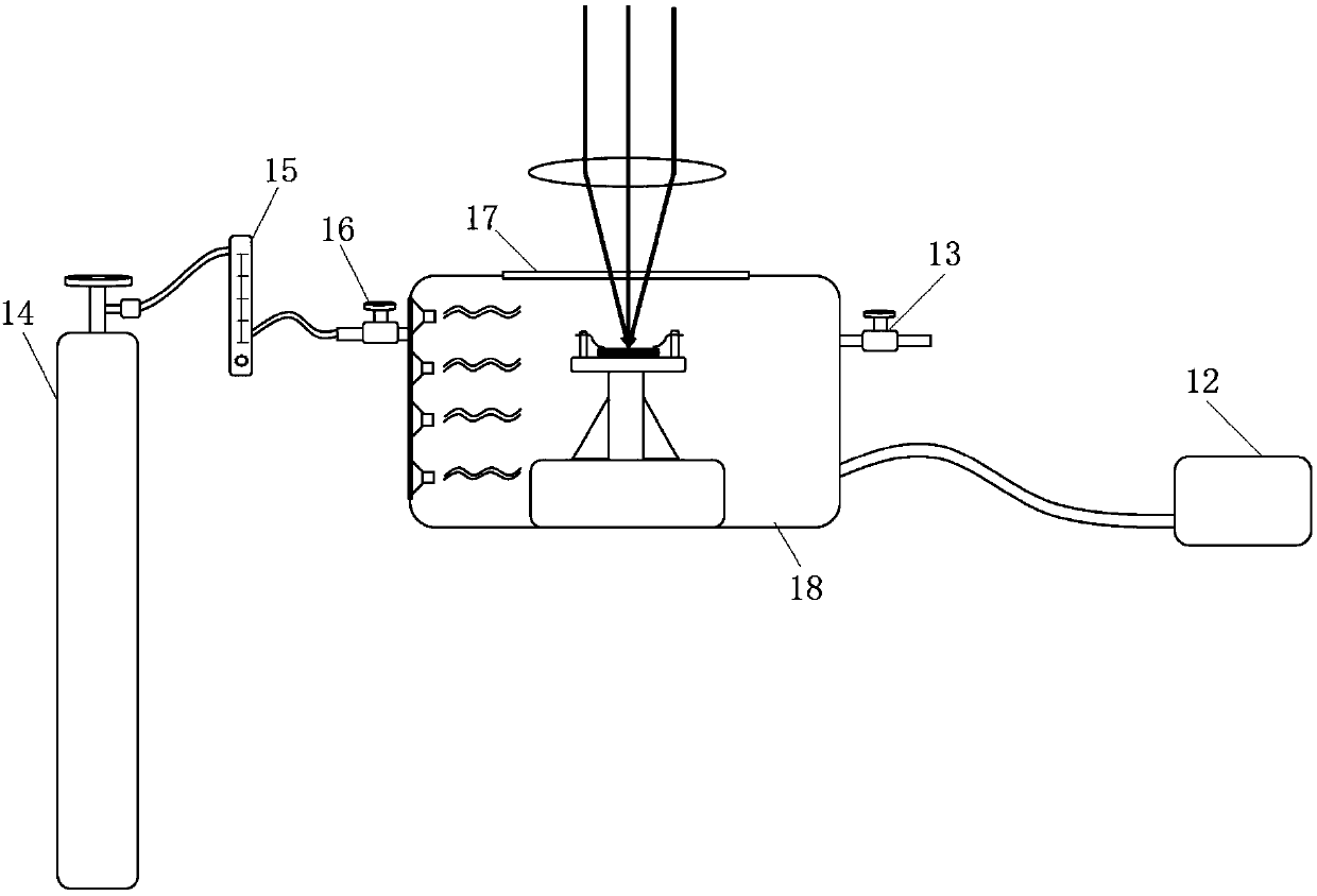 Device and method for preparing in-situ electron microscopy sample by adopting converged femtosecond laser