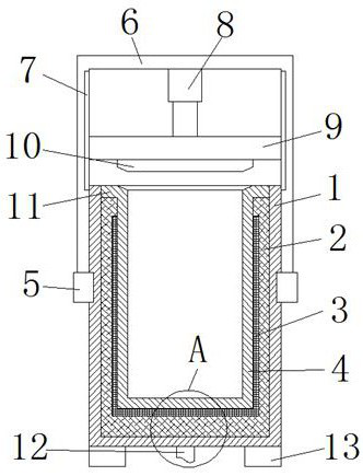 High-frequency smelting device for high-temperature alloy preparation