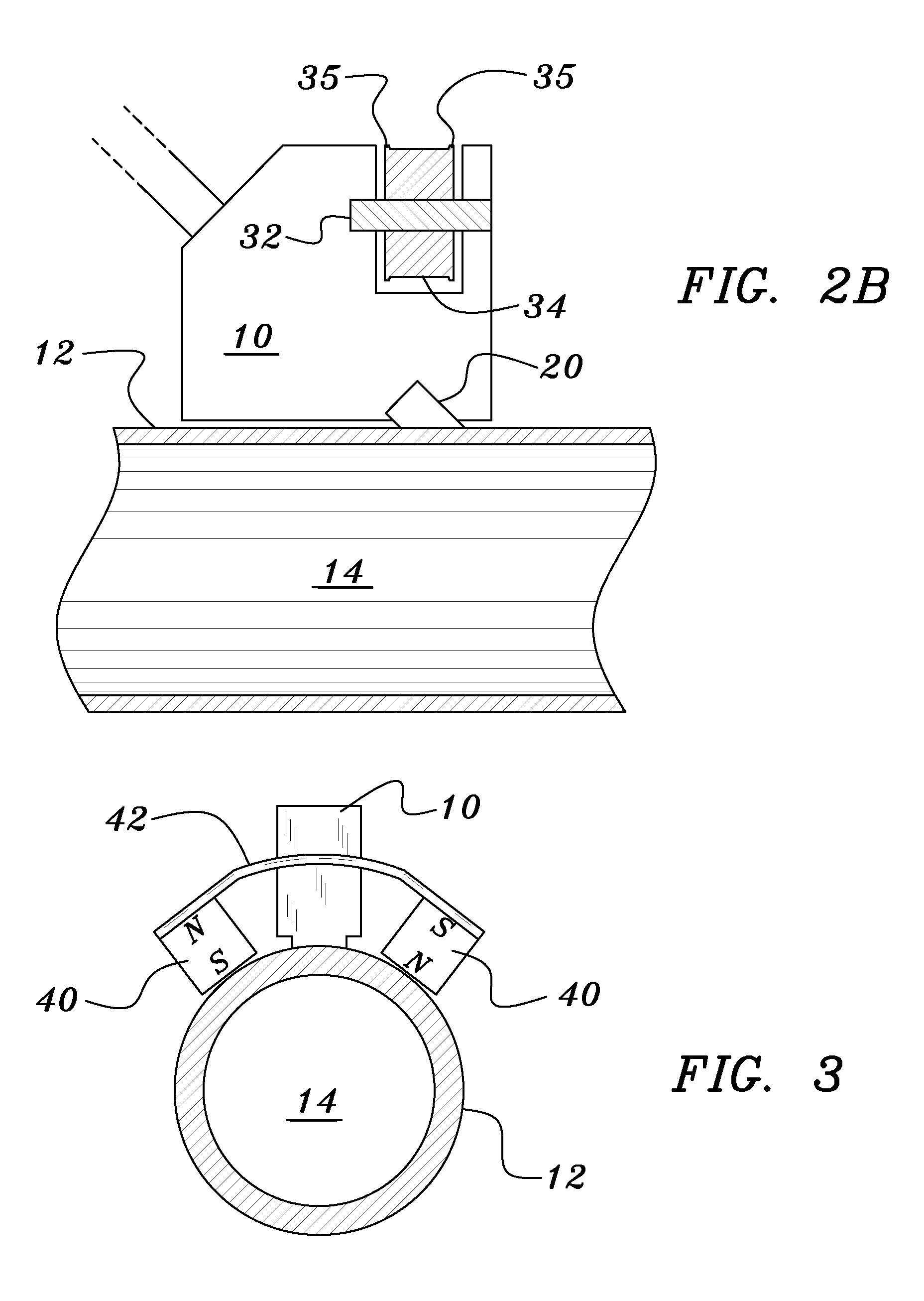 Flowmeter transducer magnetic clamping